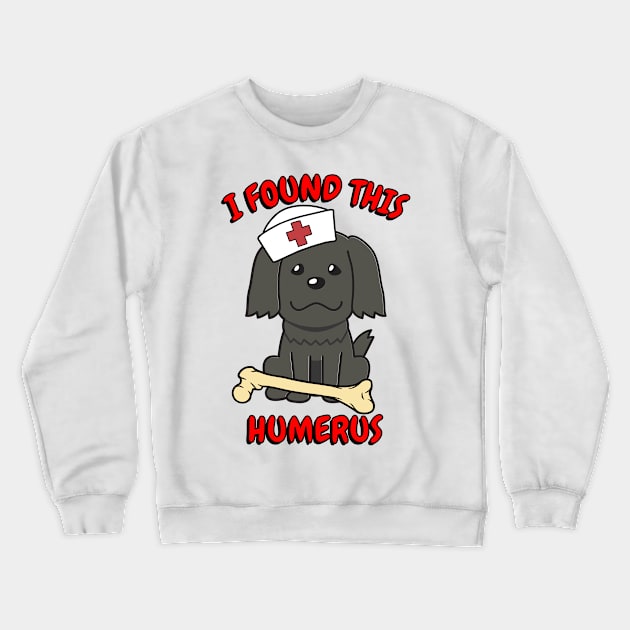 Funny sheepdog tells a lame joke Crewneck Sweatshirt by Pet Station